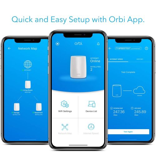  ASURION NETGEAR Orbi Home Mesh WiFi System (RBK50) (Renewed)