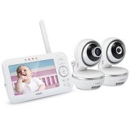 ASURION VTech VM5261 5” Digital Video Baby Monitor with Pan & Tilt Camera, Wide-Angle Lens and Standard Lens, White