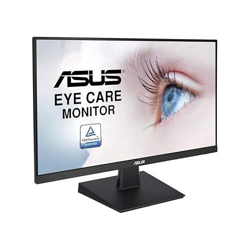 아수스 ASUS VA24EHE 23.8” Monitor 75Hz Full HD (1920x1080) IPS Eye Care HDMI D-Sub DVI-D,Black