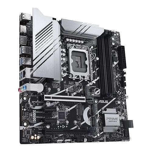 아수스 ASUS Prime Z790M-Plus LGA 1700(Intel 14th,12th&13th Gen) microATX motherboard (PCIe 5.0,3xM.2 slots,10+1 DrMOS,DDR5,1 Gb LAN, DP,USB 3.2 Gen2 Type-C,front USB3.2 Gen 1 TypeC, Thunderbolt(USB4)support)