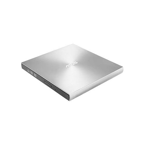 아수스 ASUS ZenDrive Silver 13mm External 8X DVD/ Burner Drive +/-RW with M-Disc Support, Compatible with both Mac & Windows and Nero BackItUp for Android devices (USB 2.0 & Type-C cables included)