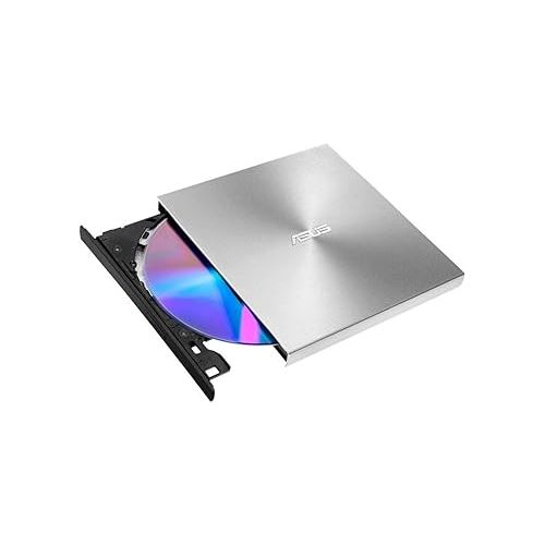 아수스 ASUS ZenDrive Silver 13mm External 8X DVD/ Burner Drive +/-RW with M-Disc Support, Compatible with both Mac & Windows and Nero BackItUp for Android devices (USB 2.0 & Type-C cables included)