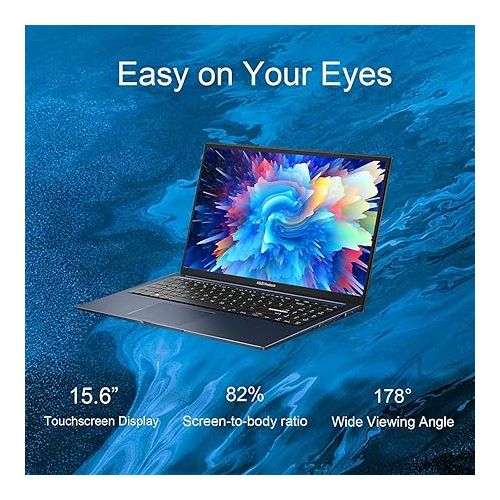 아수스 ASUS Vivobook 15, 15.6” FHD Touchscreen Laptop Computer, 12th Intel 10 Core i7-1255U, 40GB DDR4 RAM, 1TB SSD, Windows 11 Pro, Backlit & Full-Sized Keyboard, WiFi 6, USB-C, Webcam, Quiet Blue, PCM