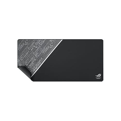 아수스 ASUS ROG Sheath Black Mouse Pad | Extra-Large Gaming Surface Mouse Pad | Pixel Precise Tracking | Anti-Fray Stitched Edges and Non-Slip Rubber Base (35.4 x 17.3 inches)