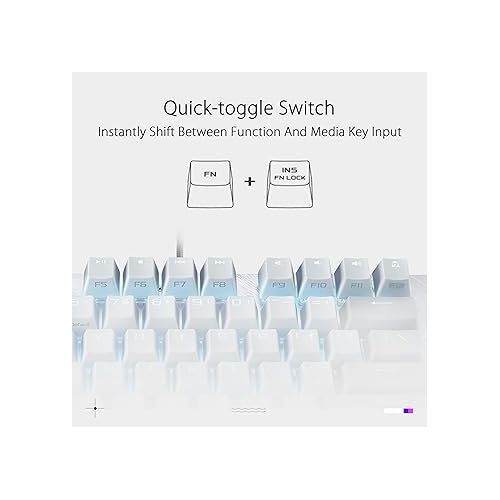 아수스 ASUS ROG Strix Scope NX TKL Moonlight White Wired Mechanical RGB Gaming Keyboard | ROG NX Brown Tactile Switches, Aluminum Frame, Aura Sync Lighting, Tenkeyless Design, Quick Toggle Media Keys