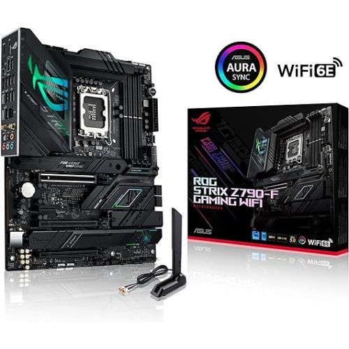 아수스 ASUS ROG Strix Z790-F Gaming WiFi 6E LGA 1700(Intel 14th&13th &12th Gen) ATX gaming motherboard(16 + 1 power stages,DDR5,four M.2 slots, PCIe 5.0,WiFi 6E,USB 3.2 Gen 2x2 Type-C with PD 3.0 up to 30W)