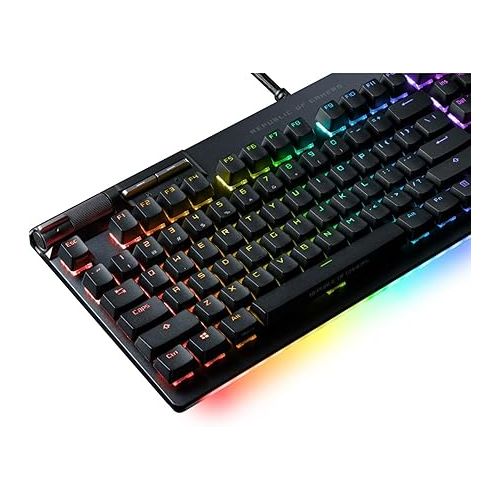 아수스 ASUS ROG Strix Flare II Animate 100% RGB Gaming Keyboard - Hot-swappable, ROG NX Red Linear Switches, Customizable LED Display, PBT Keycaps, Acoustic Dampening Foam, Media Controls, Wrist Rest