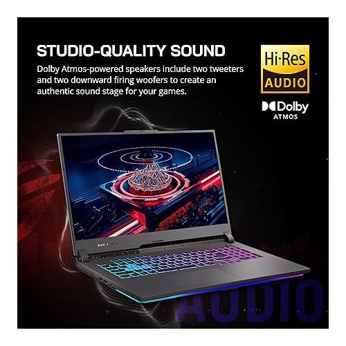 아수스 asus ROG Strix G17 Gaming Laptop, 17.3'' QHD 240Hz Display, AMD Ryzen 9 7845HX, GeForce RTX 4060, 64GB DDR5 RAM, 4TB PCIe SSD, RGB Backlit Keyboard, Win 11 Pro, Gray, 32GB Hotface USB Card