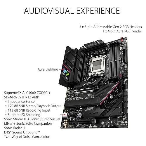 아수스 ASUS ROG Strix B650E-F Gaming WiFi AM5 (LGA1718) Ryzen 7000 Gaming Motherboard(12+2 Power Stages,DDR5,3xM.2 Slots,PCIe® 5.0,WiFi 6E,2.5G LAN,USB 3.2 Gen 2x2 Type-C® Port)