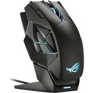 ASUS ROG Spatha X Wireless Gaming Mouse (Magnetic Charging Stand, 12 Programmable Buttons, 19,000 DPI, Push-fit Hot Swap Switch Sockets, ROG Micro Switches&Paracord and Aura RGB lighting),Black