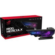 ASUS ROG Herculx Graphics Card Anti-Sag Holder Bracket (Solid Zinc Alloy Construction, Easy Toolless Installation, Included Spirit Level, Adjustable Height, Wide Compatibility, Aura Sync RGB)