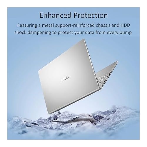 아수스 ASUS Vivobook 15.6” FHD Laptop, AMD Ryzen 3 3250U, 8GB RAM, 128GB SSD, Windows 11 Home in S Mode, Transparent Silver, M515DA-WS33