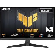 ASUS TUF Gaming 24” (23.8 inch viewable) 1080P Monitor (VG249Q3A) - Full HD, 180Hz, 1ms, Fast IPS, Extreme Low Motion Blur, FreeSync Premium, Speakers, DisplayPort, HDMI, Variable Overdrive, 99% sRGB