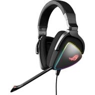 ASUS Gaming Headset ROG DELTA | Headset with Mic and Hi-Res ESS Quad-DAC | Compatible Gaming Headphones for PC, Mac, PS4, Xbox One | Aura Sync RGB Lighting,Black