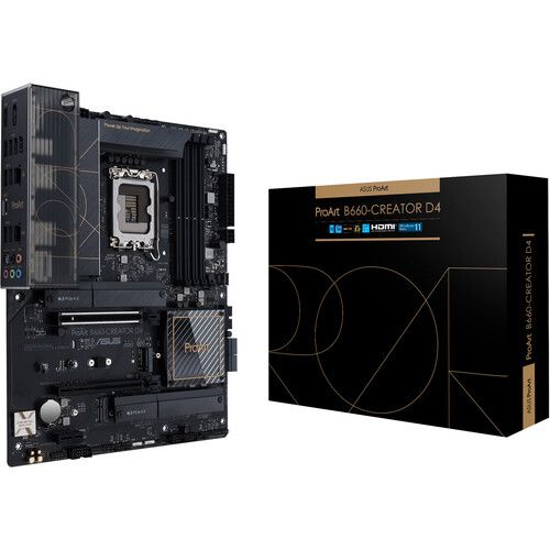 아수스 ASUS Intel Core i5-12600K 3.7 GHz 10-Core LGA 1700 Processor & ASUS ProArt B660-CREATOR D4 LGA 1700 ATX Motherboard Kit