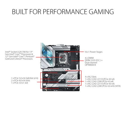 아수스 ASUS ROG STRIX Z790-A GAMING WIFI D4 LGA 1700 ATX Motherboard