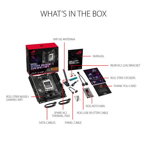 아수스 ASUS ROG STRIX B650E-I GAMING WIFI AM5 Mini-ITX Motherboard