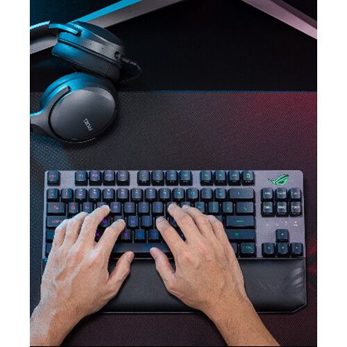 아수스 ASUS ROG Strix Scope TKL Deluxe Backlit Mechanical Keyboard (Cherry MX Red Mechanical Switches)