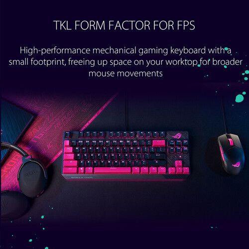 아수스 ASUS Republic of Gamers Strix Scope TKL Electro Punk Mechanical Gaming Keyboard