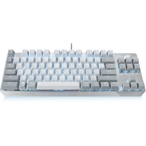아수스 ASUS ROG Strix Scope NX TKL 80% Gaming Keyboard (Moonlight White, Red Switches)