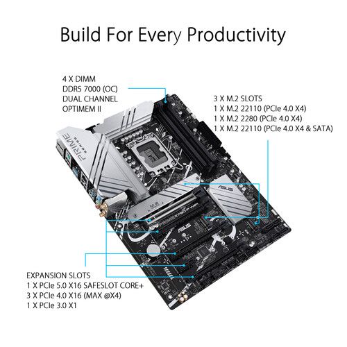 아수스 ASUS PRIME Z790-P WIFI LGA 1700 ATX Motherboard