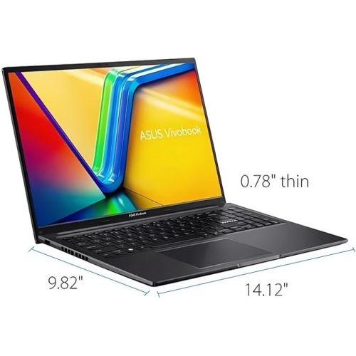 아수스 ASUS Vivobook 16 Laptop, 16” WUXGA Micro-Edge Display, 12th Gen Intel 10-Cores i7-1255U (Up to 4.7GHz), 40GB RAM, 1TB PCIe SSD, 180° Lay-Flat, Webcam, Keypad, USB-C, HDMI, SPS HDMI Cable, Win 11 Pro