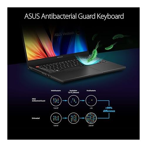 아수스 ASUS VivoBook Pro 15X OLED Laptop, 15.6” OLED Display, Intel Core i7-12650H CPU, NVIDIA GeForce RTX 3060 GPU, 16GB RAM, 1TB SSD, Windows 11 Home, Black, K6501ZM-EB74