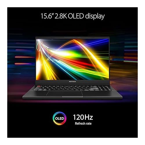 아수스 ASUS VivoBook Pro 15X OLED Laptop, 15.6” OLED Display, Intel Core i7-12650H CPU, NVIDIA GeForce RTX 3060 GPU, 16GB RAM, 1TB SSD, Windows 11 Home, Black, K6501ZM-EB74