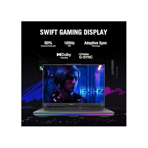 아수스 ASUS ROG Strix G16 Gaming Laptop Computer - 16 Inch 165Hz Display, Intel 32-Core i9-13980HX, ?GeForce RTX 4070, 64GB DDR5, 4TB SSD, Backlit Keyboard, Wi-Fi 6E, Windows 11 Pro, with Gaming Mouse