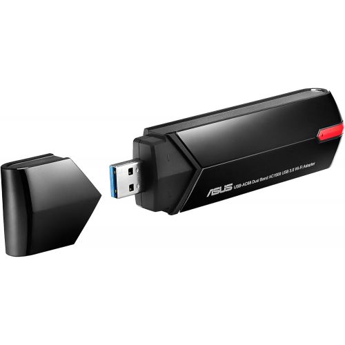 아수스 ASUS USB-AC68 AC1900 Dual-Band USB 3.0 WiFi Adapter, Cradle Included