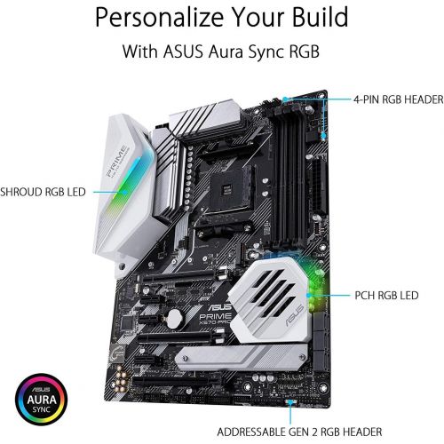 아수스 Asus Prime X570-Pro Ryzen 3 AM4 with PCIe Gen4, Dual M.2 HDMI, SATA 6GB/s USB 3.2 Gen 2 ATX Motherboard