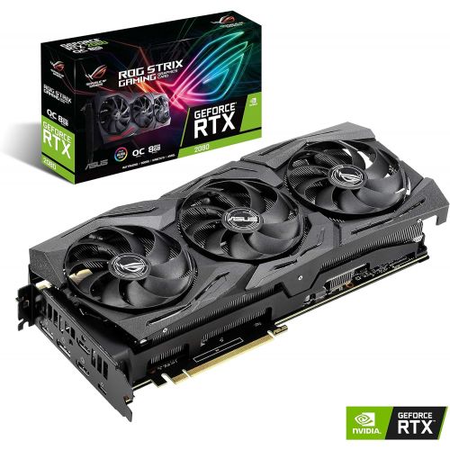 아수스 ASUS GeForce RTX 2080 O8G ROG STRIX OC Edition GDDR6 HDMI DP 1.4 Type-C graphics card (ROG-STRIX-RTX2080-O8G-GAMING)