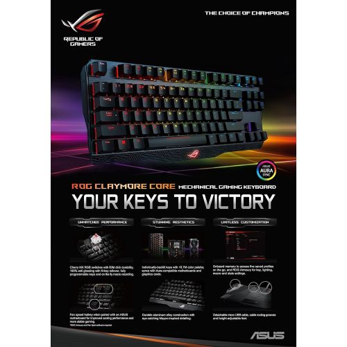 아수스 ASUS Mechanical Gaming Keyboard (ROG Claymore Core(Cherry MX Red))