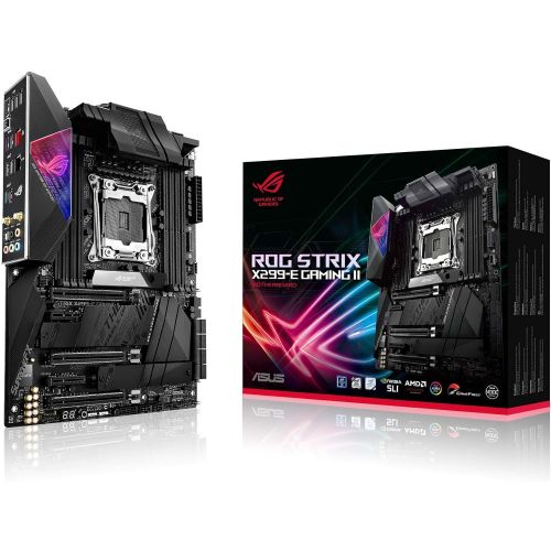 아수스 ASUS ROG Strix X299-E Gaming II ATX Gaming Motherboard (Intel X299) LGA 2066, Wi-Fi 6 (802.11ax), 2.5 GBS LAN, 8X DIMM Max. 256GB, USB 3.2 Gen 2, 8X SATA, 3X M.2, OLED and Aura Syn