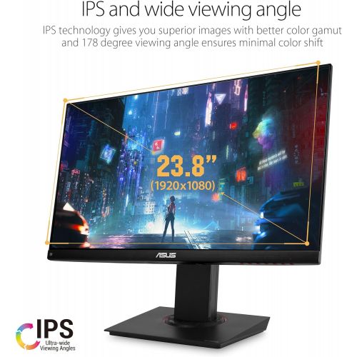 아수스 Asus TUF Gaming VG249Q 23.8” Monitor 144Hz Full HD (1920 X 1080) 1ms IPS Elmb FreeSync Eye Care DisplayPort HDMI D-Sub