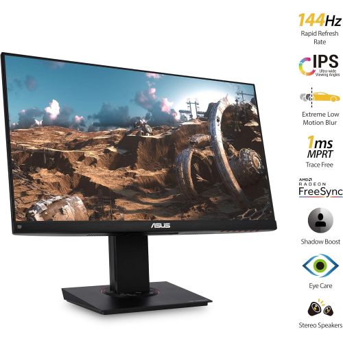 아수스 Asus TUF Gaming VG249Q 23.8” Monitor 144Hz Full HD (1920 X 1080) 1ms IPS Elmb FreeSync Eye Care DisplayPort HDMI D-Sub