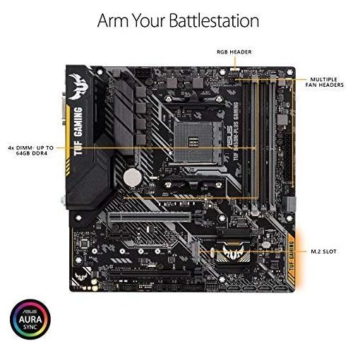 아수스 Asus TUF B450M-Plus Gaming AMD Ryzen 2 AM4 DDR4 HDMI DVI-D M.2 mATX Motherboard