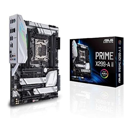 아수스 Asus Prime X299- A II ATX Motherboard (Intel X299) LGA 2066, 12 IR3555 Power Stages, DDR4 4266 MHz, Triple M.2, USB 3.2 Gen 2 Type-C, Intel LAN and Aura Sync RGB Lighting