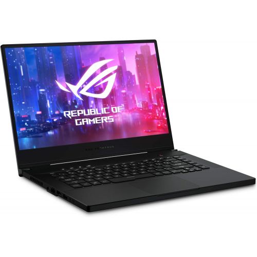 아수스 ASUS ROG Zephyrus S Thin and Portable (2019) Gaming Laptop, 15.6” 240Hz G-SYNC FHD IPS, GeForce RTX 2070, i7-9750H, 16GB DDR4 RAM, 1TB PCIe Hyper Drive SSD, Per-Key RGB, Windows 10