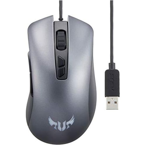 아수스 Asus TUF Gaming M3 Optical USB RGB Gaming Mouse Featuring A 7000 DPI Optical Sensor, 7 Programmable Buttons, 4-Level DPI Switch and Aura Sync RGB Lighting