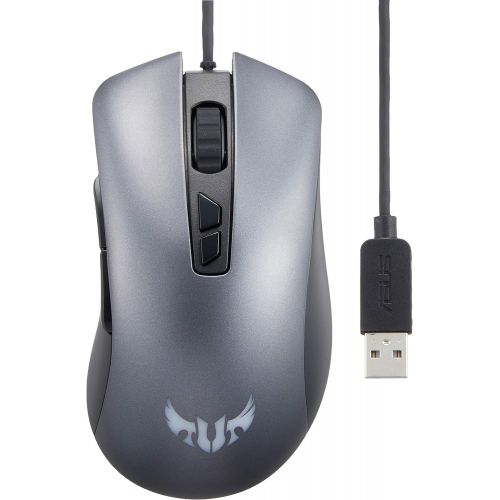 아수스 Asus TUF Gaming M3 Optical USB RGB Gaming Mouse Featuring A 7000 DPI Optical Sensor, 7 Programmable Buttons, 4-Level DPI Switch and Aura Sync RGB Lighting