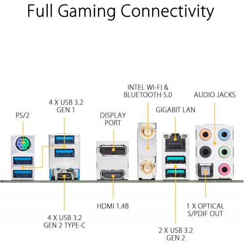 아수스 ASUS AM4 TUF Gaming X570-Plus (Wi-Fi) ATX Motherboard with PCIe 4.0, Dual M.2, 12+2 with Dr. MOS Power Stage, HDMI, DP, SATA 6Gb/s, USB 3.2 Gen 2 and Aura Sync RGB Lighting
