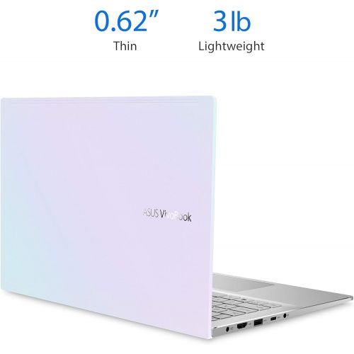 아수스 ASUS VivoBook S14 S433 Thin and Light Laptop, 14” FHD, Intel Core i5-10210U CPU, 8GB DDR4 RAM, 512GB PCIe SSD, Windows 10 Home, S433FA-DS51-WH, Dreamy White