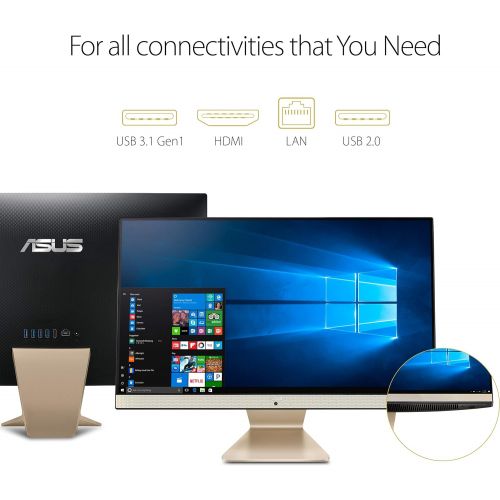 아수스 ASUS Vivo AIO All-in-One Desktop PC, 23.8” Full HD Touch Display, Intel Core i5 Processor, 8GB DDR4 RAM, 128GB SSD + 1TB HDD, Windows 10, V241FA-DS501T