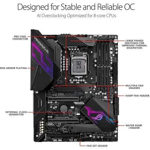 아수스 ASUS ROG Maximus XI Hero (Wi-Fi) Z390 Gaming Motherboard LGA1151 (Intel 8th 9th Gen) ATX DDR4 DP HDMI M.2 USB 3.1 Gen2 802.11AC Wi-Fi