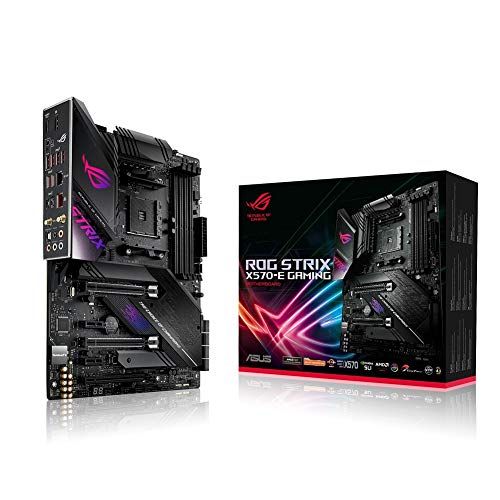 아수스 ASUS ROG Strix X570-E Gaming ATX Motherboard with PCIe 4.0, Aura Sync RGB Lighting, 2.5 Gbps and Intel Gigabit LAN, WiFi 6 (802.11Ax), Dual M.2 with Heatsinks, SATA 6GB/S and USB 3