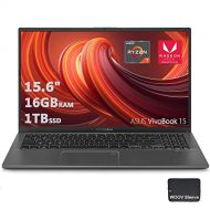 ASUS VivoBook 15 Thin & Light 15.6 FHD Laptop, AMD 4 Core R7 3700U CPU,16GB DDR4 RAM, 1024GB PCIE SSD, AMD Radeon Vega 10 Graphics, Fingerprint, Sleeve, Windows 10 Home(Slate Gray)