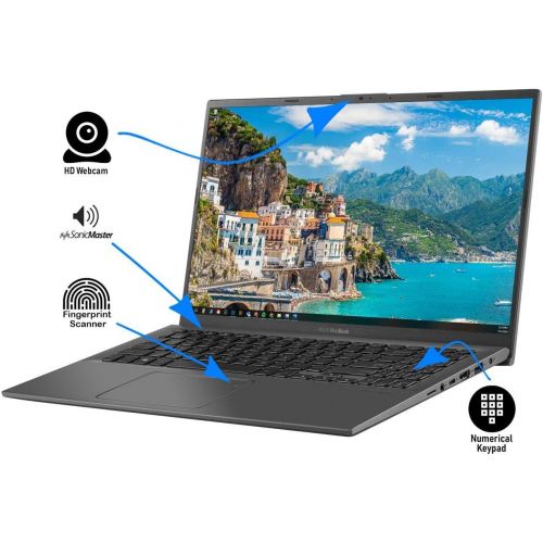 아수스 Newest ASUS VivoBook 15.6 FHD Touchscreen Laptop, 10th Gen Intel Quad Core i5 1035G1 up to 3.6GHz, 12GB DDR4 RAM, 512GB SSD, Fingerprint Reader, WiFi,HDMI, Windows 10 S + AllyFlex