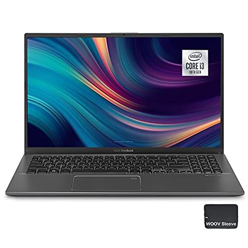 아수스 ASUS VivoBook 15.6 Touchscreen Thin and Light Laptop Intel Core i5 1135G7 (Beats i7 1065G7) / i3 1135G4 , Full HD, Fingerprint, with HDMI Cable, Windows 10, Gray (12GB256GB SSD, i3