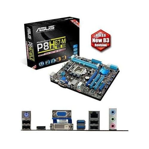 아수스 ASUS P8H67 M Le Desktop Motherboard Socket H2 Lga 1155 P8H67 M Le Rev